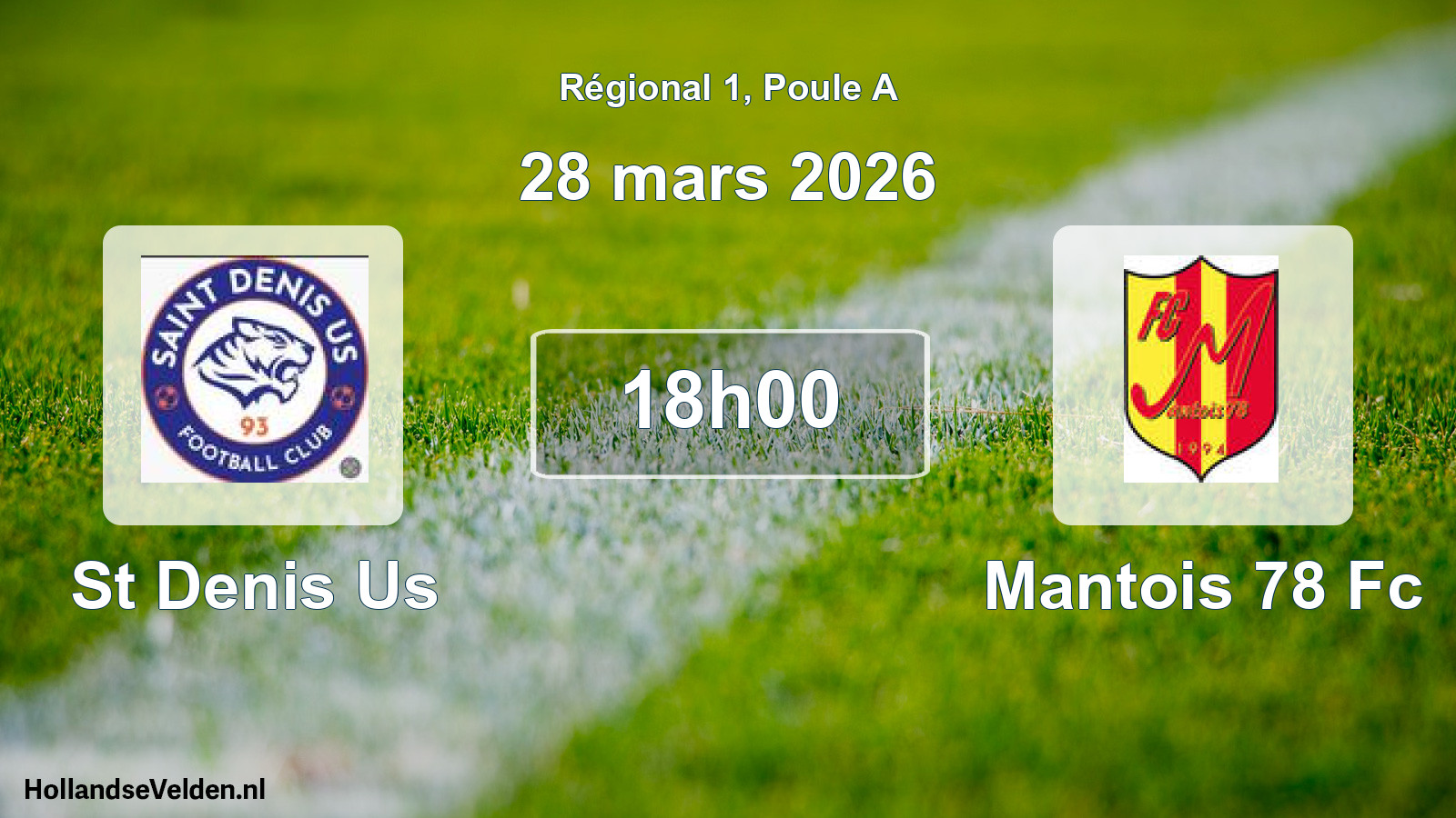Geplande wedstrijd: St Denis Us - Mantois 78 Fc (28 maart 2026)
