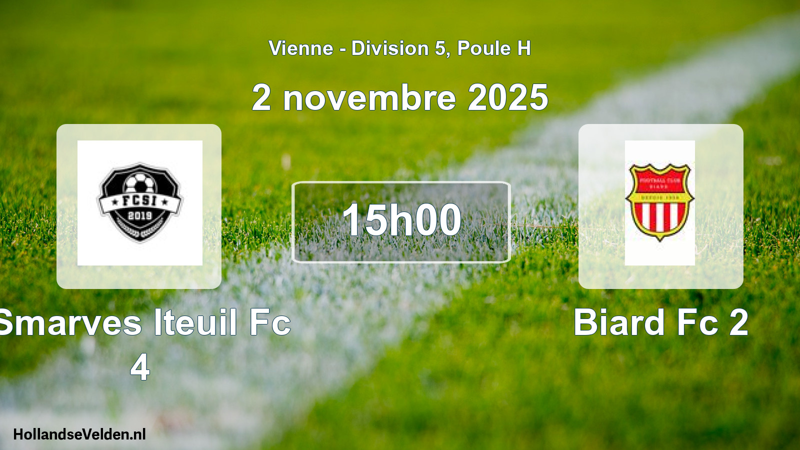 Geplande wedstrijd: Smarves Iteuil Fc 4 - Biard Fc 2 (2 novembre 2025)