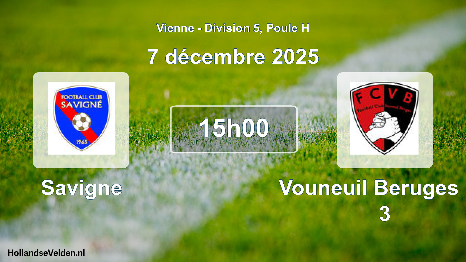 Geplande wedstrijd: Savigne - Vouneuil Beruges Fc 3 (7 décembre 2025)