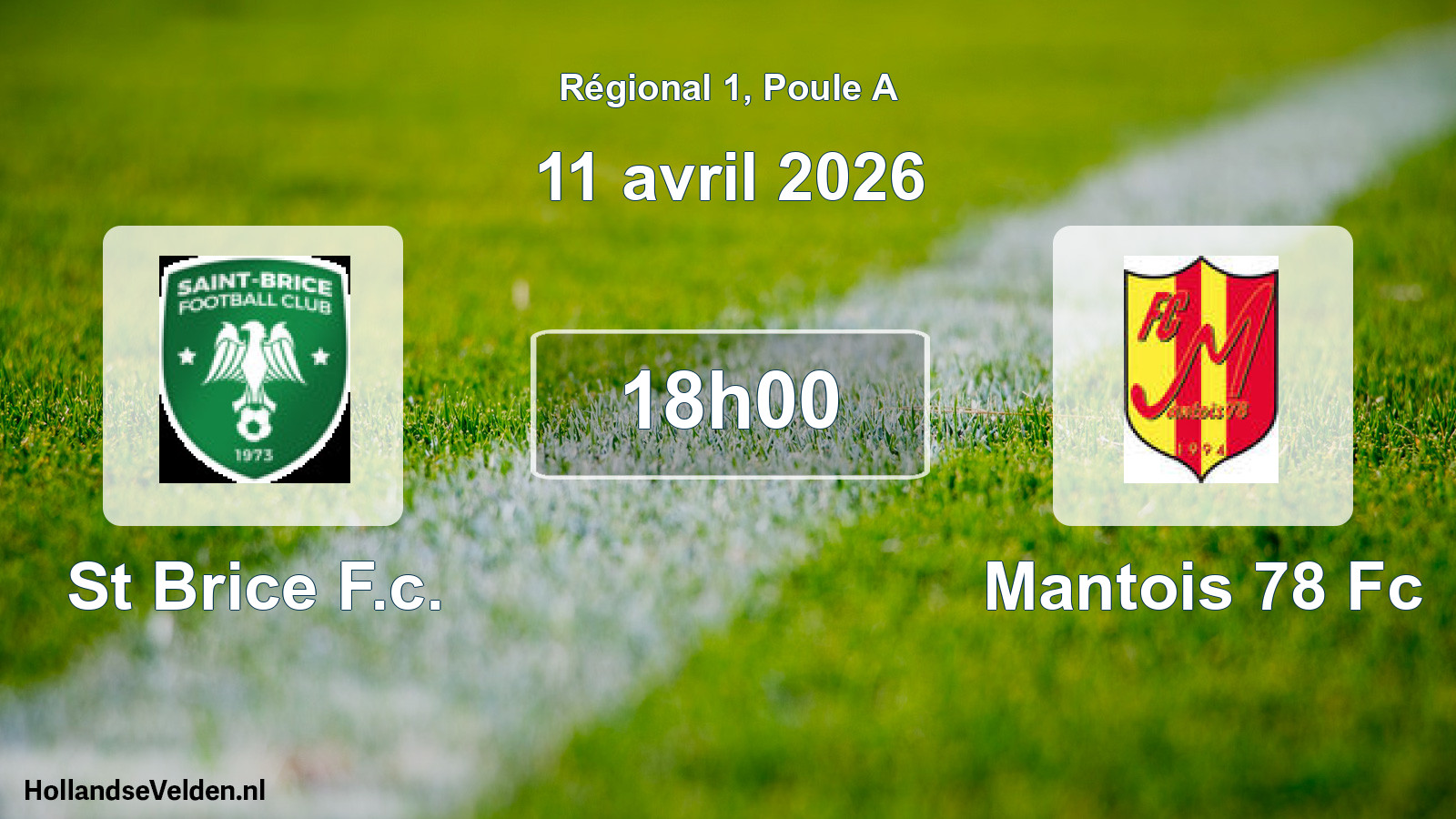 Scheduled Match: St Brice F.c. - Mantois 78 Fc (11 April 2026)