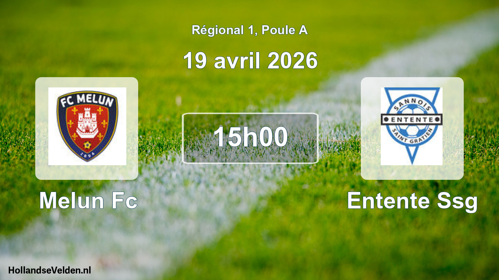 Scheduled Match: Melun Fc - Entente Ssg (19 April 2026)