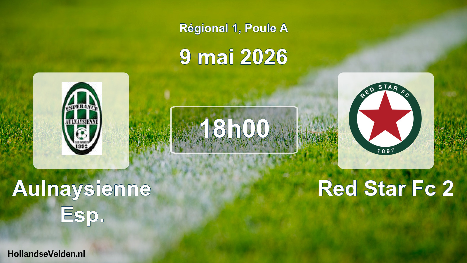Geplande wedstrijd: Aulnaysienne Esp. - Red Star Fc 2 (9 mai 2026)