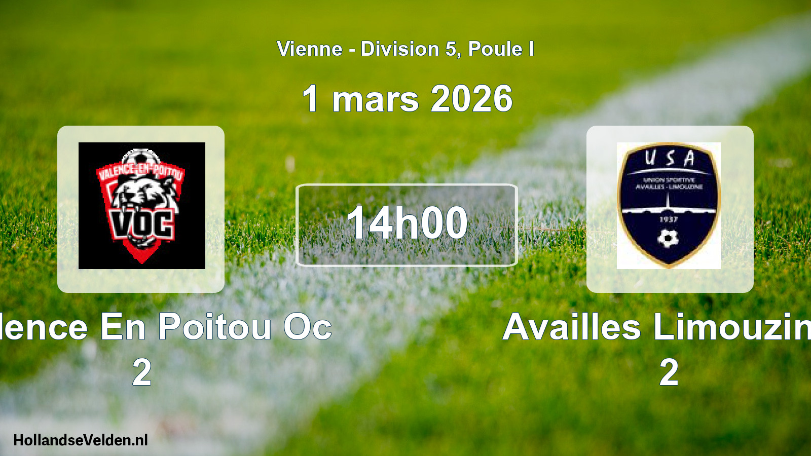 Geplande wedstrijd: Valence En Poitou Oc 2 - Availles Limouzine 2 (1 mars 2026)