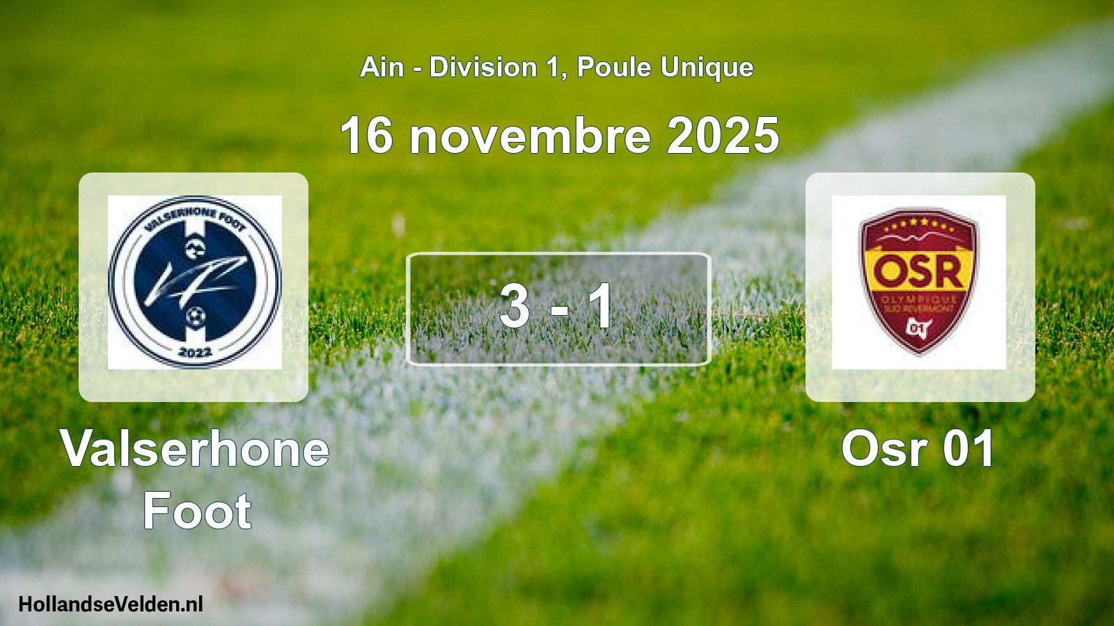 Match joué: Valserhone Foot - Osr 01 3 - 1 (16 novembre 2025)