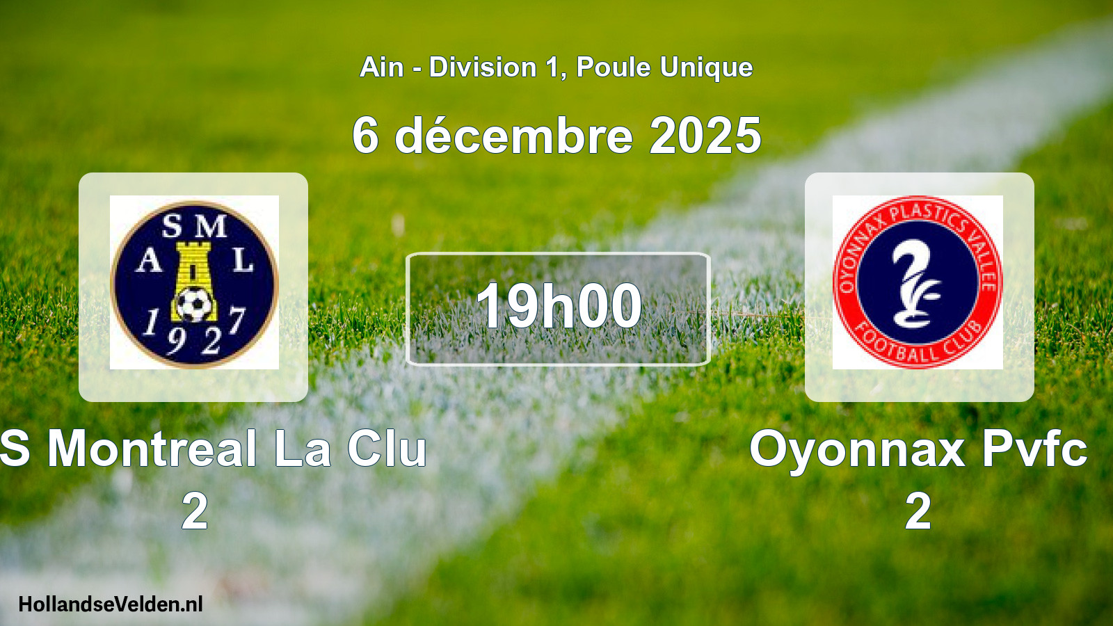 Geplande wedstrijd: AS Montreal La Clu 2 - Oyonnax Pvfc 2 (6 december 2025)