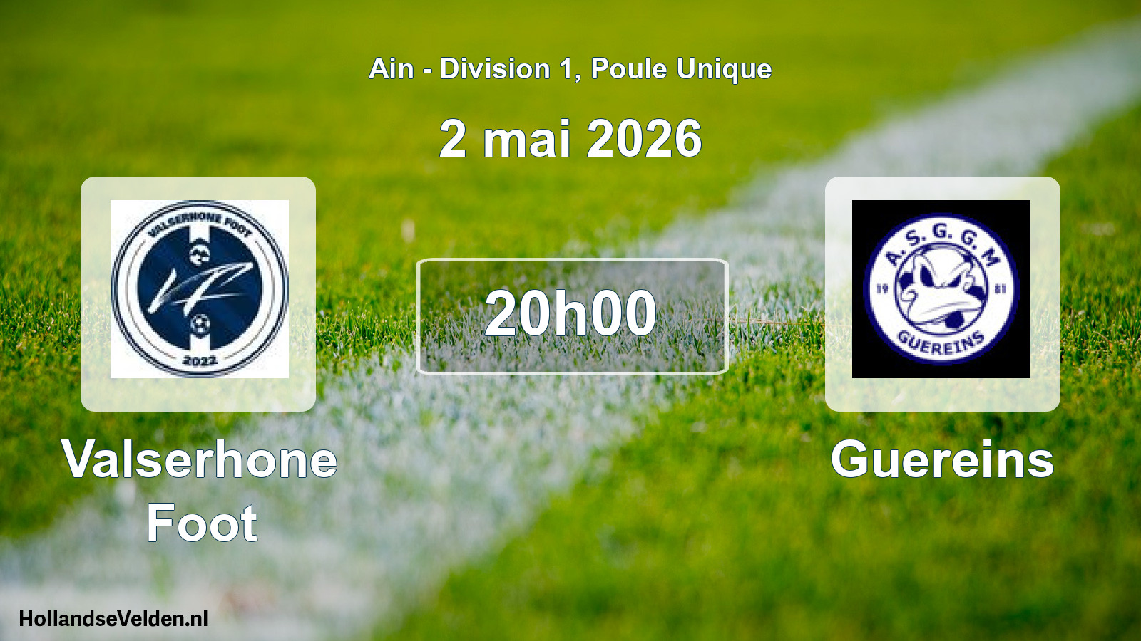 Geplande wedstrijd: Valserhone Foot - Guereins (2 mei 2026)