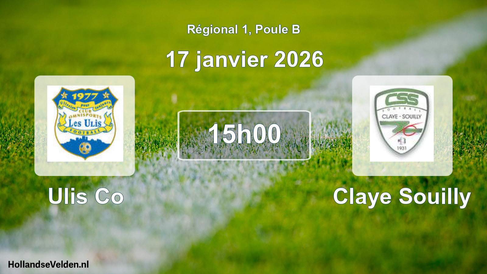 Geplande wedstrijd: Ulis Co - Claye Souilly (17 januari 2026)