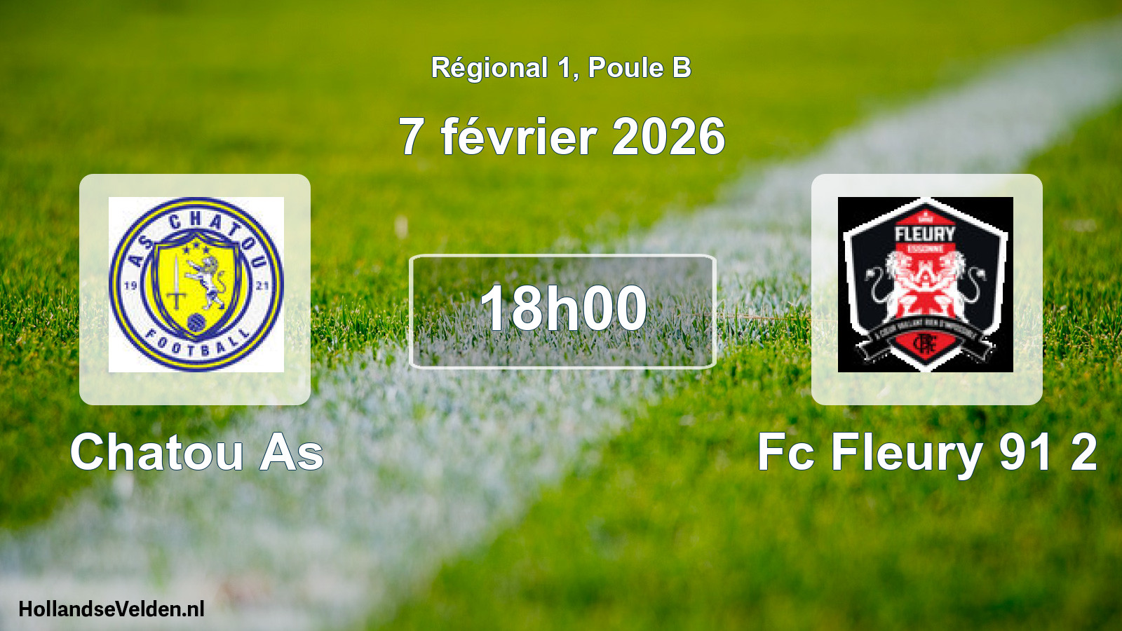Scheduled Match: Chatou As - Fc Fleury 91 2 (7 February 2026)
