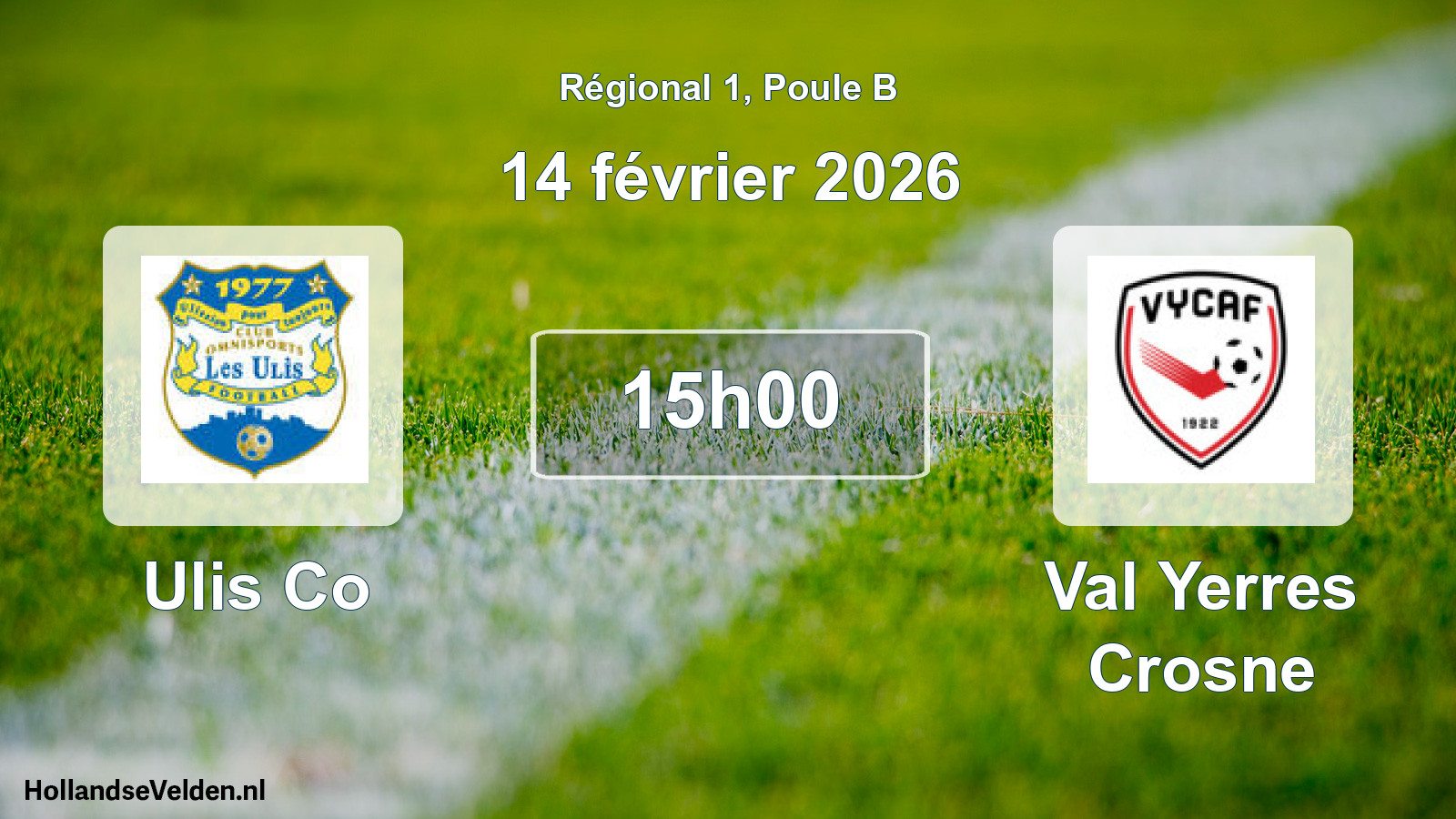 Geplande wedstrijd: Ulis Co - Val Yerres Crosne (14 février 2026)
