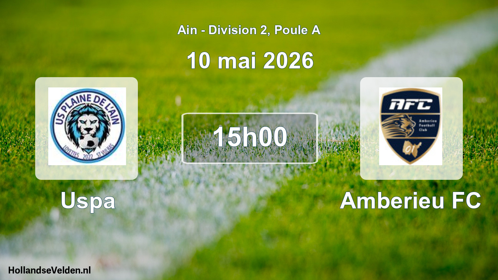 Match programmé: Uspa - Amberieu FC (10 mai 2026)