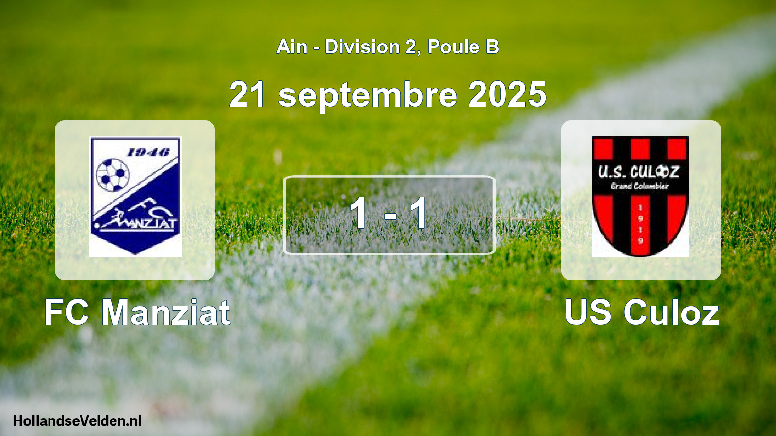 Gespeelde wedstrijd: FC Manziat - US Culoz 1 - 1 (21 september 2025)