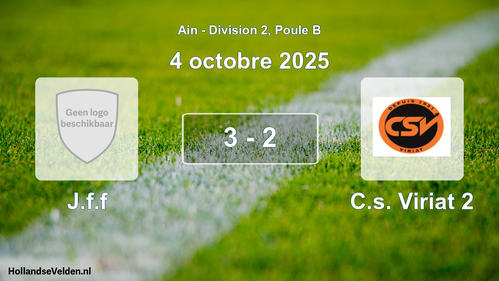 Gespeelde wedstrijd: J.f.f - C.s. Viriat 2 3 - 2 (4 oktober 2025)