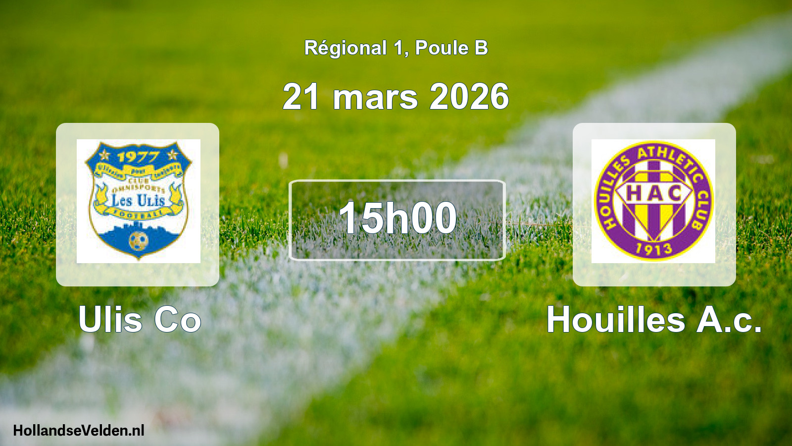 Geplande wedstrijd: Ulis Co - Houilles A.c. (21 mars 2026)