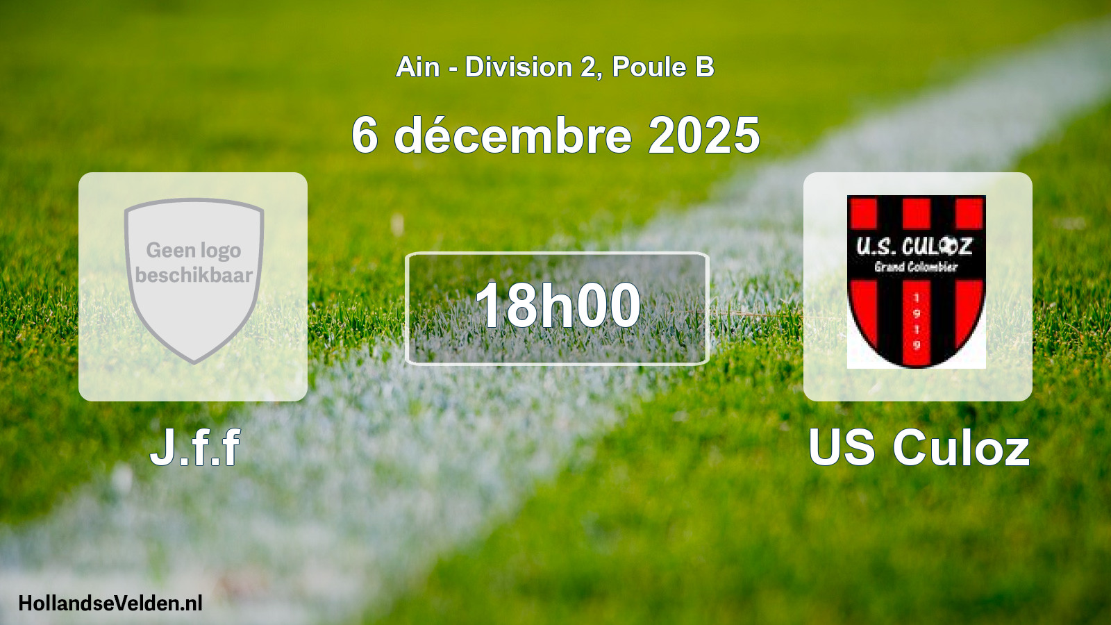 Match programmé: J.f.f - US Culoz (6 décembre 2025)