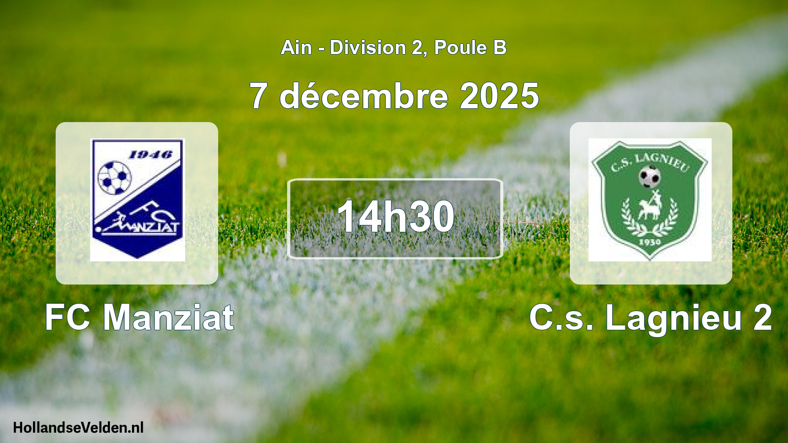 Geplande wedstrijd: FC Manziat - C.s. Lagnieu 2 (7 december 2025)