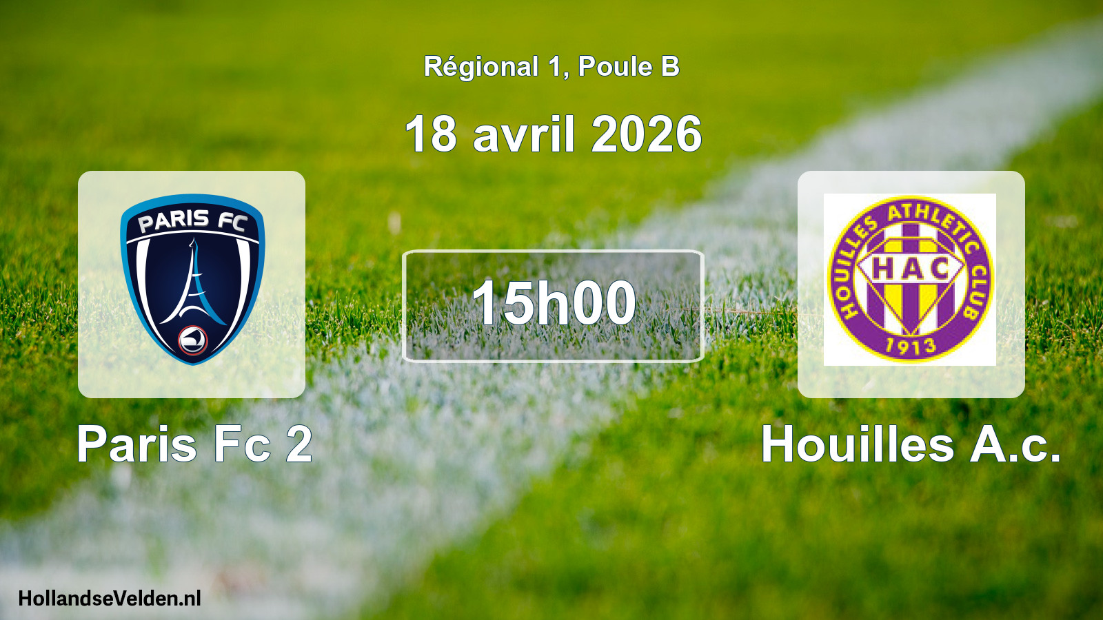 Geplande wedstrijd: Paris Fc 2 - Houilles A.c. (18 avril 2026)