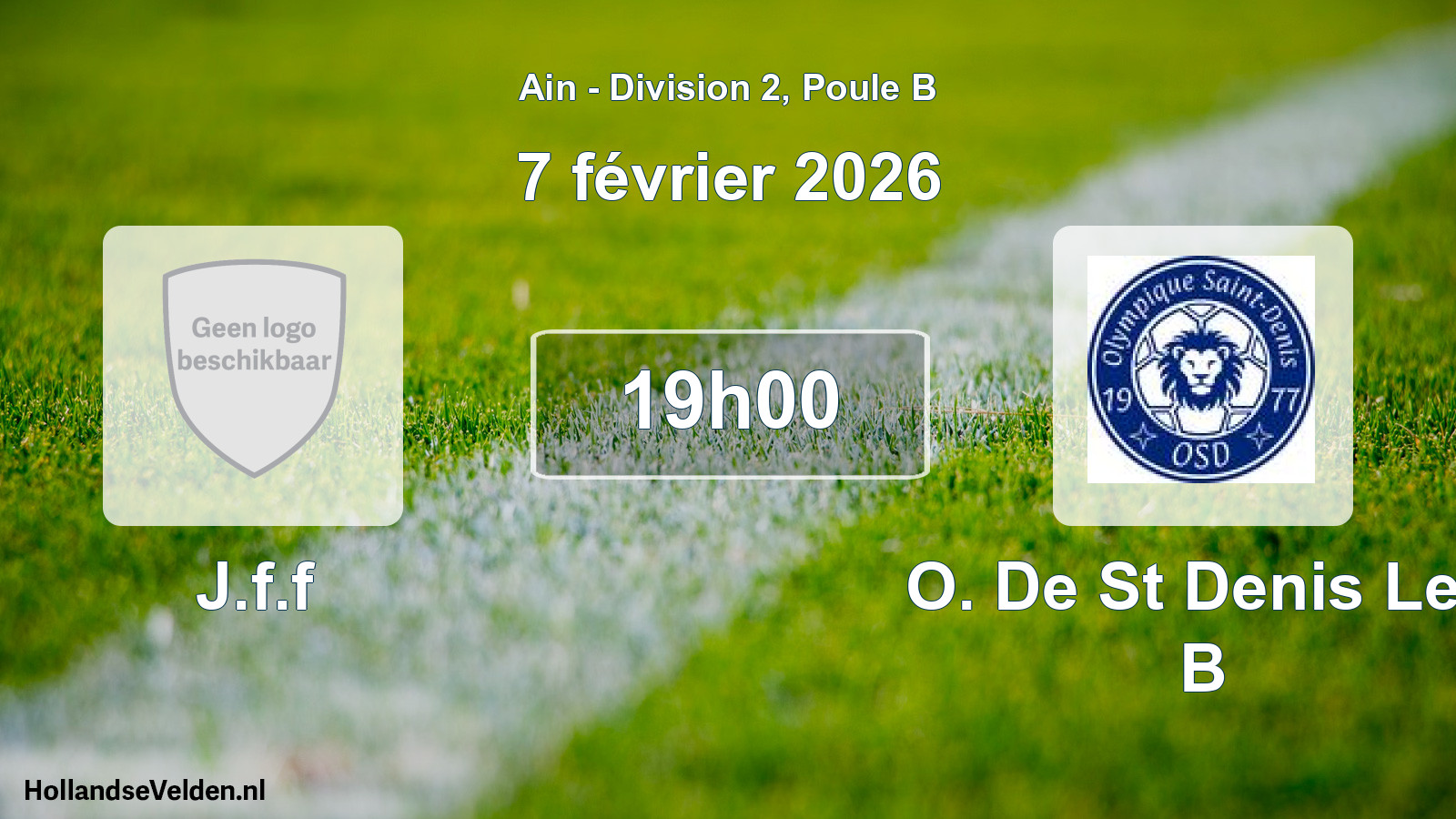 Geplande wedstrijd: J.f.f - O. De St Denis Les B (7 februari 2026)