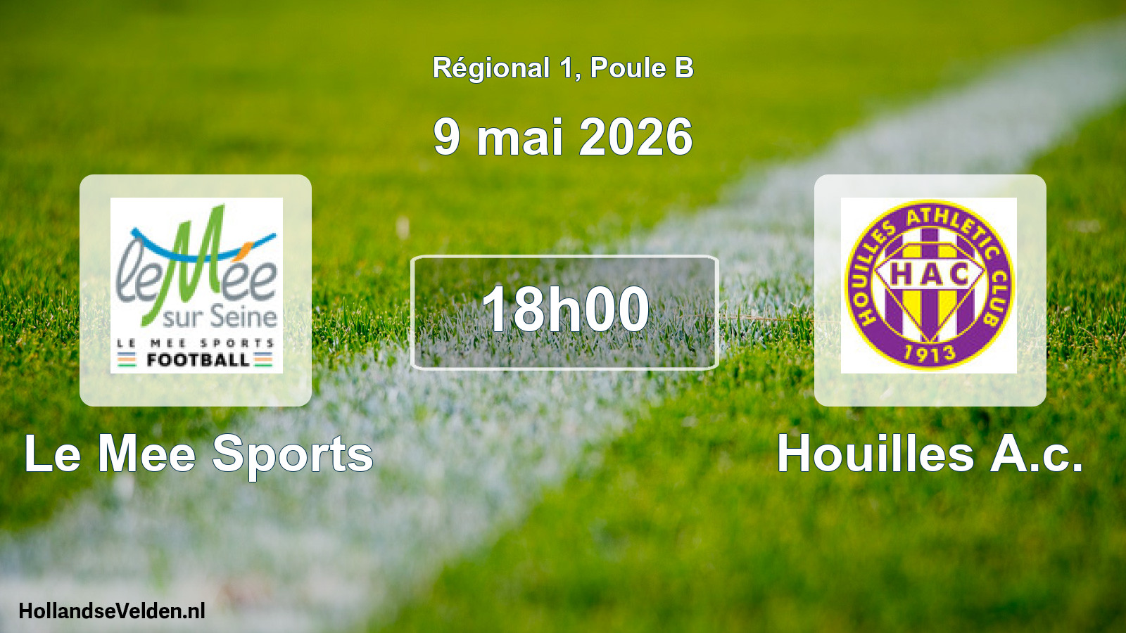 Geplande wedstrijd: Le Mee Sports - Houilles A.c. (9 mai 2026)