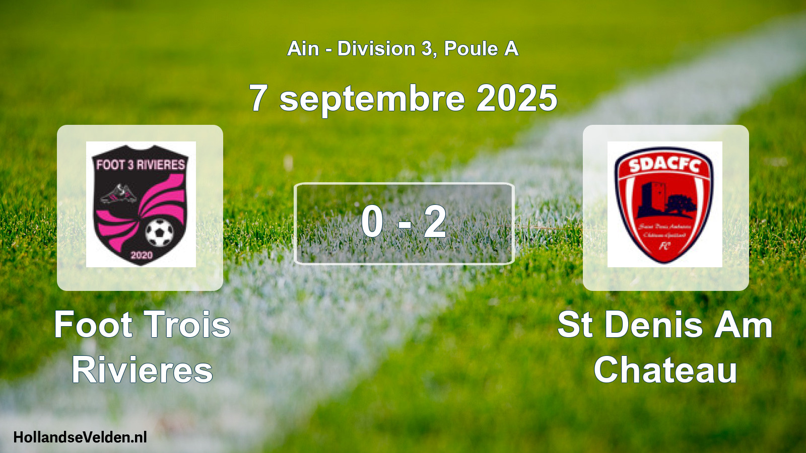 Gespeelde wedstrijd: Foot Trois Rivieres - St Denis Am Chateau 0 - 2 (7 september 2025)