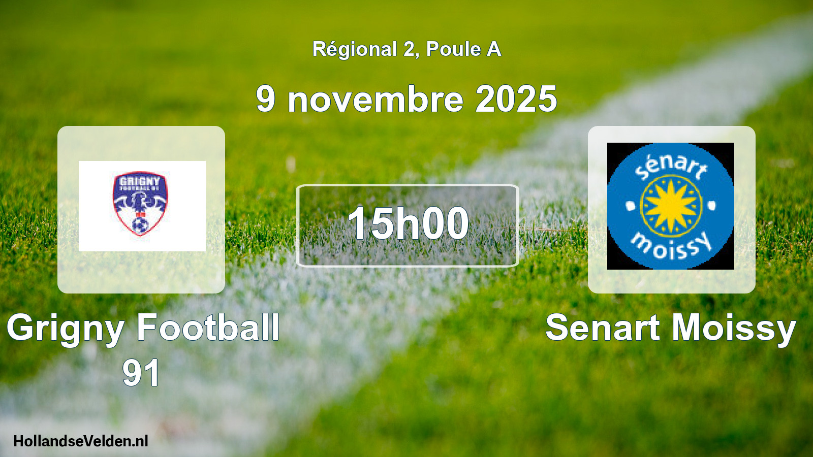 Scheduled Match: Grigny Football 91 - Senart Moissy (9 November 2025)