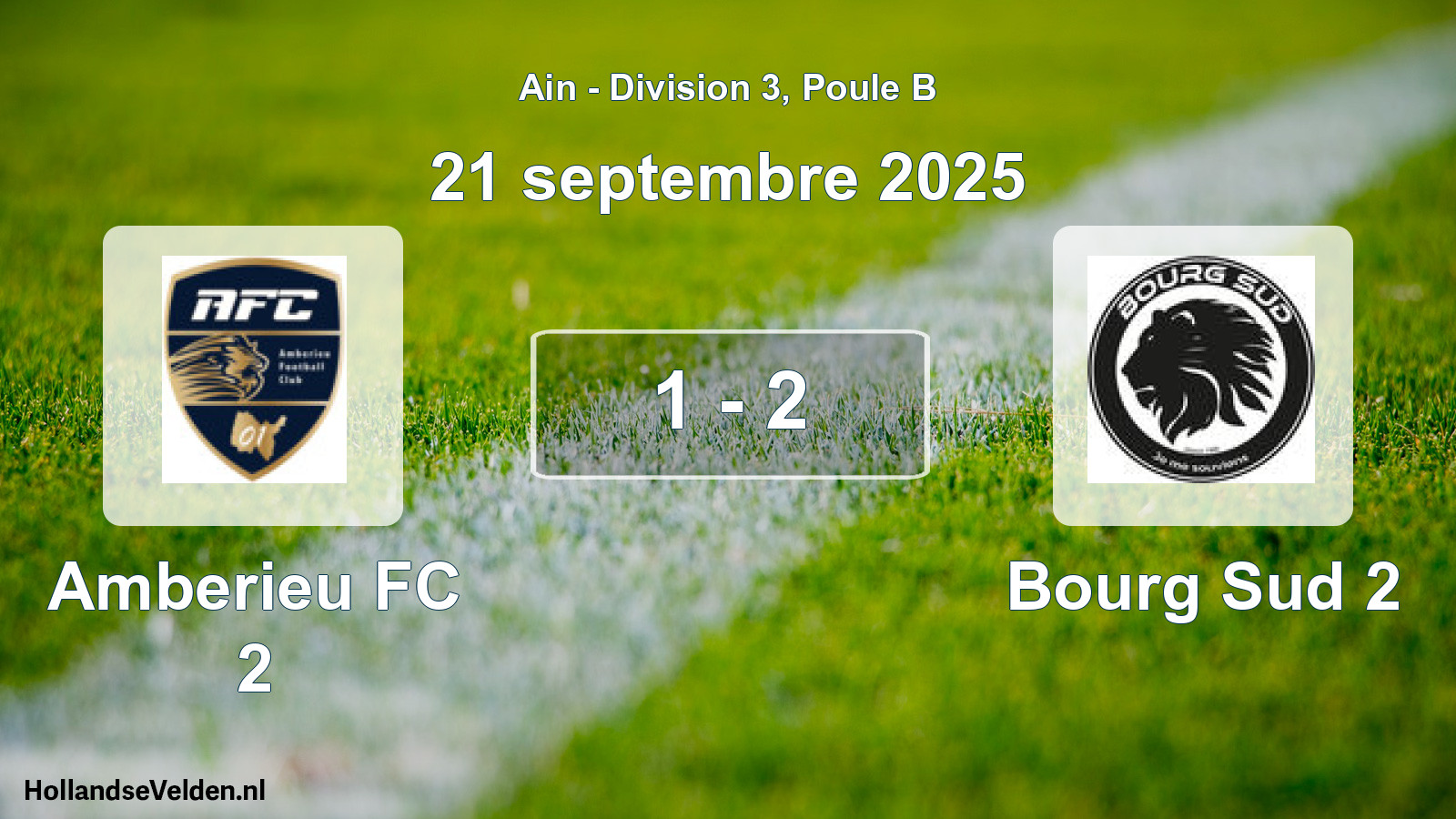 Gespeelde wedstrijd: Amberieu FC 2 - Bourg Sud 2 1 - 2 (21 september 2025)