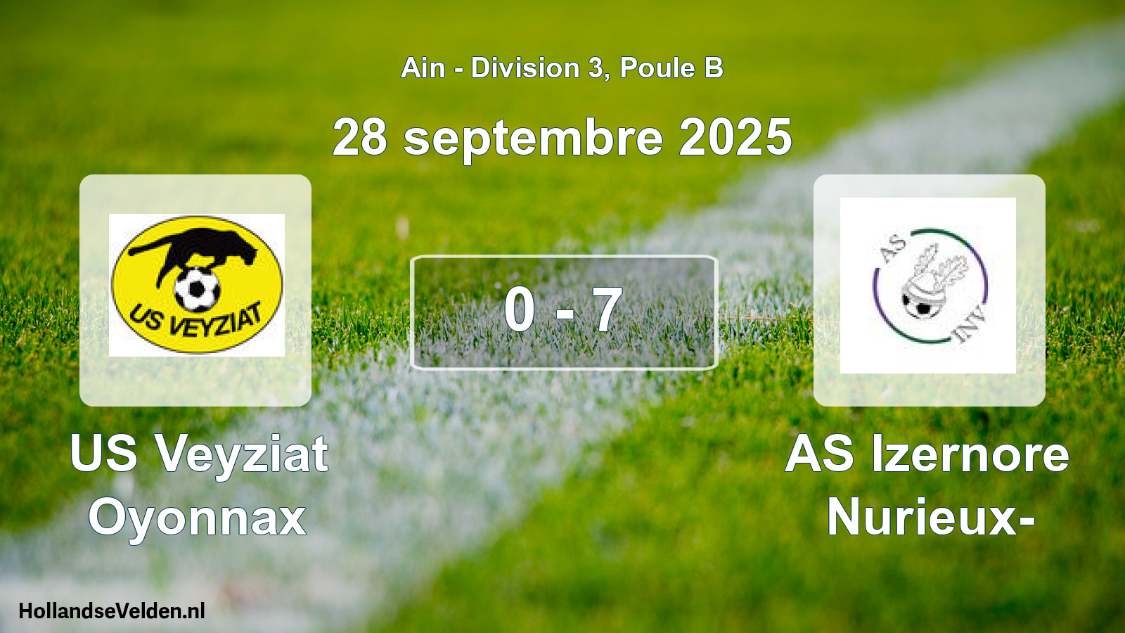 Match joué: US Veyziat Oyonnax - AS Izernore Nurieux- 0 - 7 (28 septembre 2025)