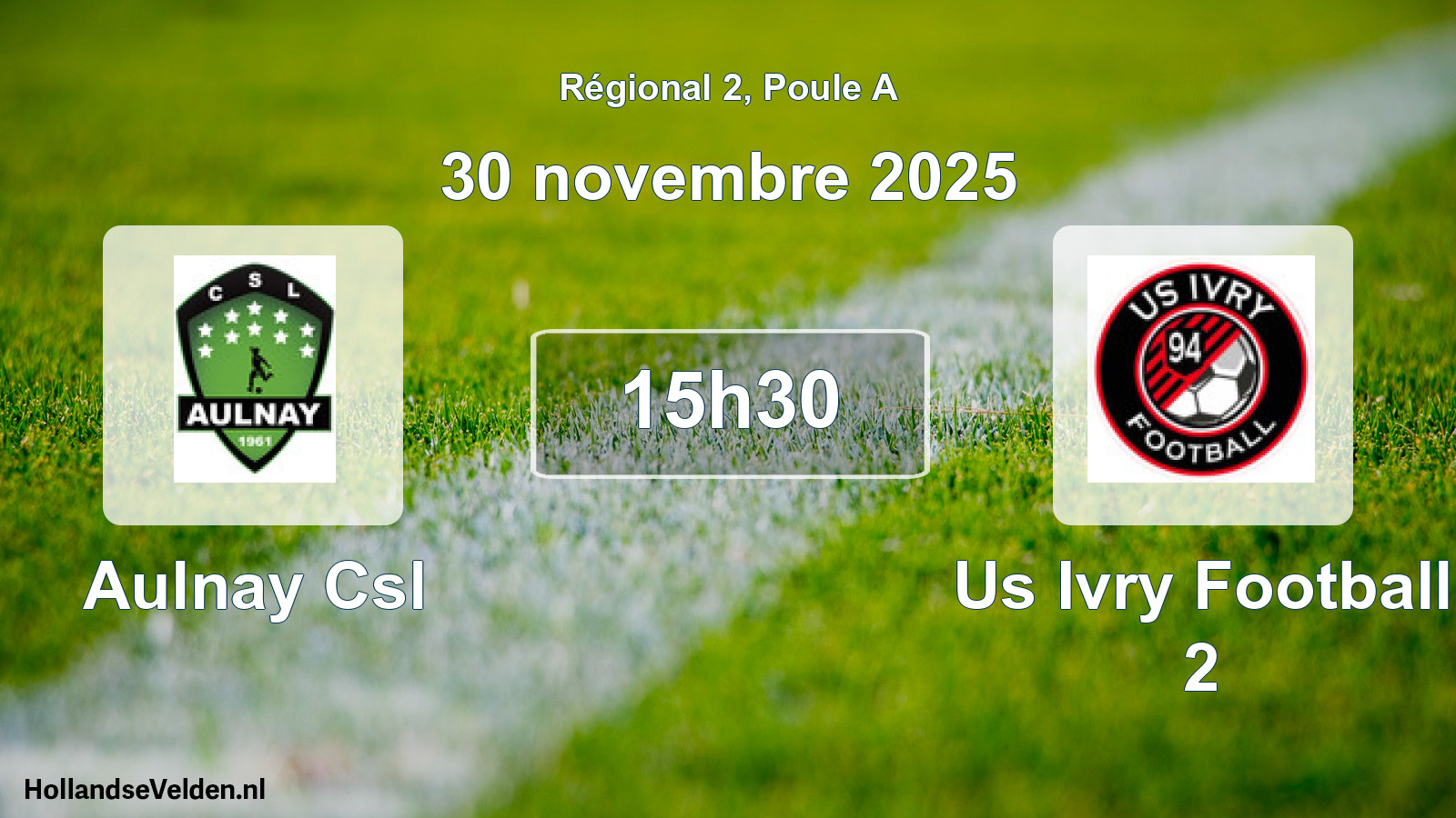 Scheduled Match: Aulnay Csl - Us Ivry Football 2 (30 November 2025)