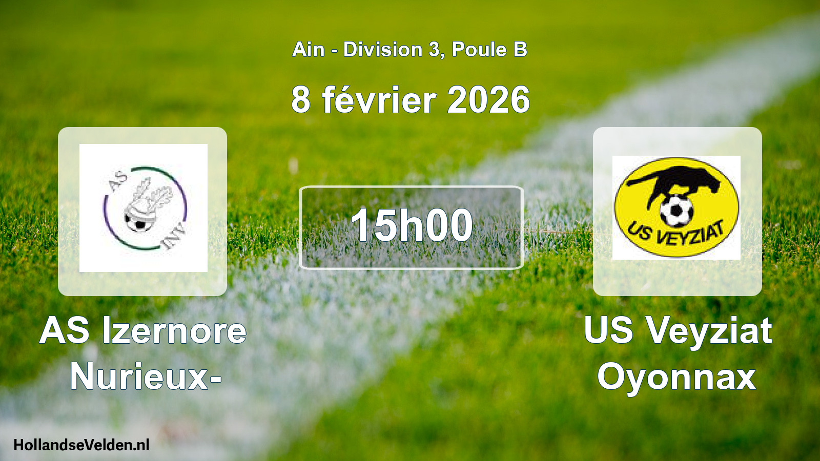 Match programmé: AS Izernore Nurieux- - US Veyziat Oyonnax (8 février 2026)