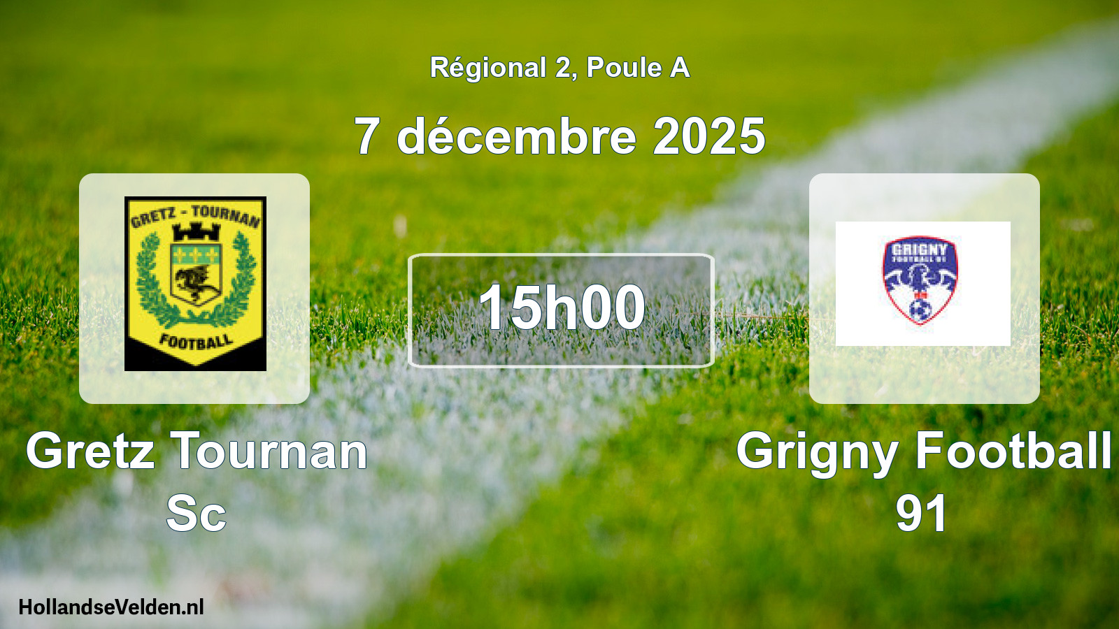 Scheduled Match: Gretz Tournan Sc - Grigny Football 91 (7 December 2025)