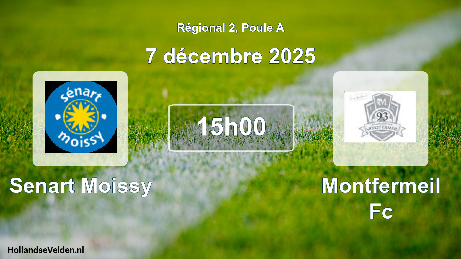 Geplande wedstrijd: Senart Moissy - Montfermeil Fc (7 december 2025)
