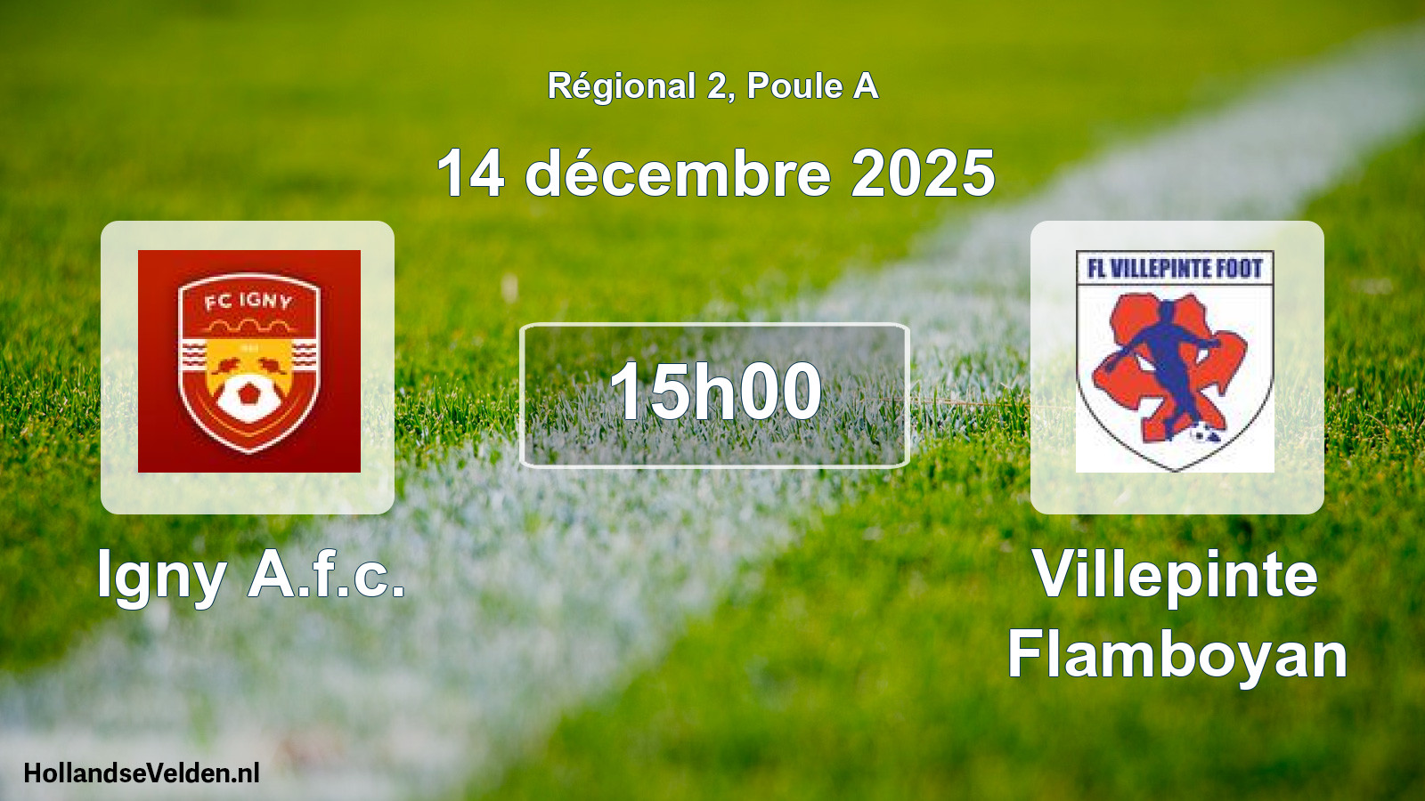 Scheduled Match: Igny A.f.c. - Villepinte Flamboyan (14 December 2025)