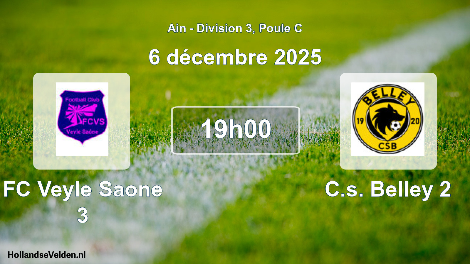 Geplande wedstrijd: FC Veyle Saone 3 - C.s. Belley 2 (6 december 2025)