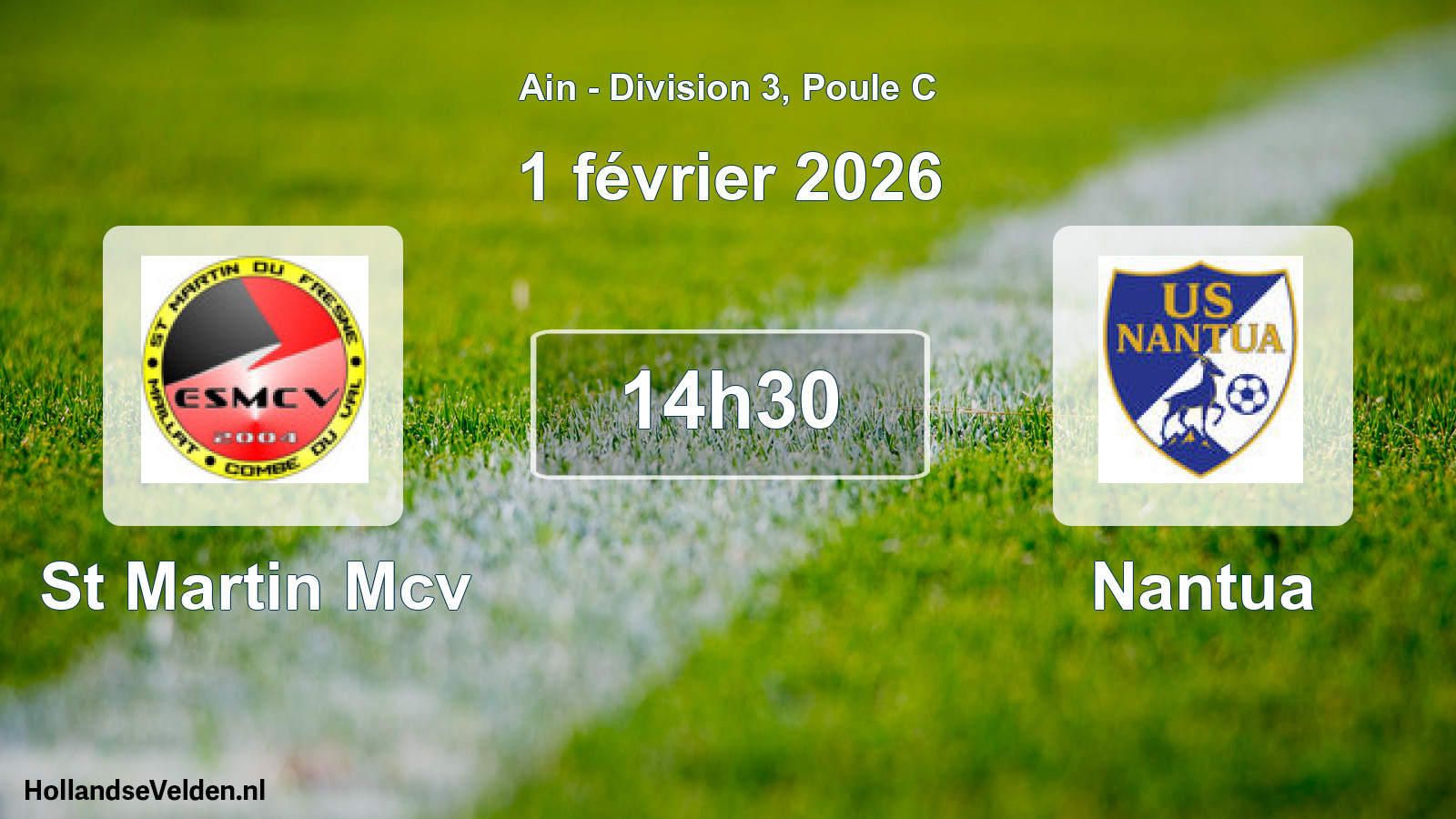 Match programmé: St Martin Mcv - Nantua (1 février 2026)