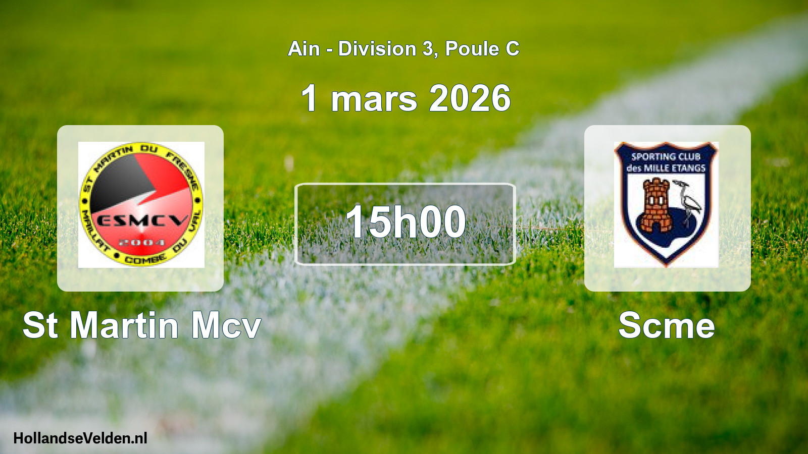 Match programmé: St Martin Mcv - Scme (1 mars 2026)