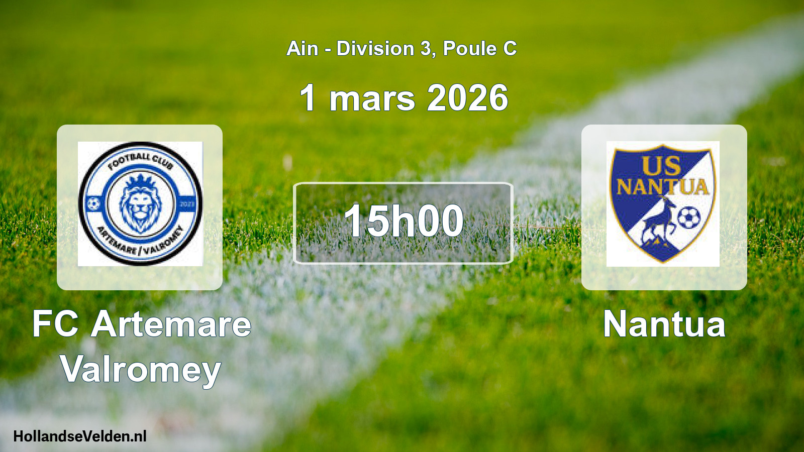 Geplande wedstrijd: FC Artemare Valromey - Nantua (1 maart 2026)