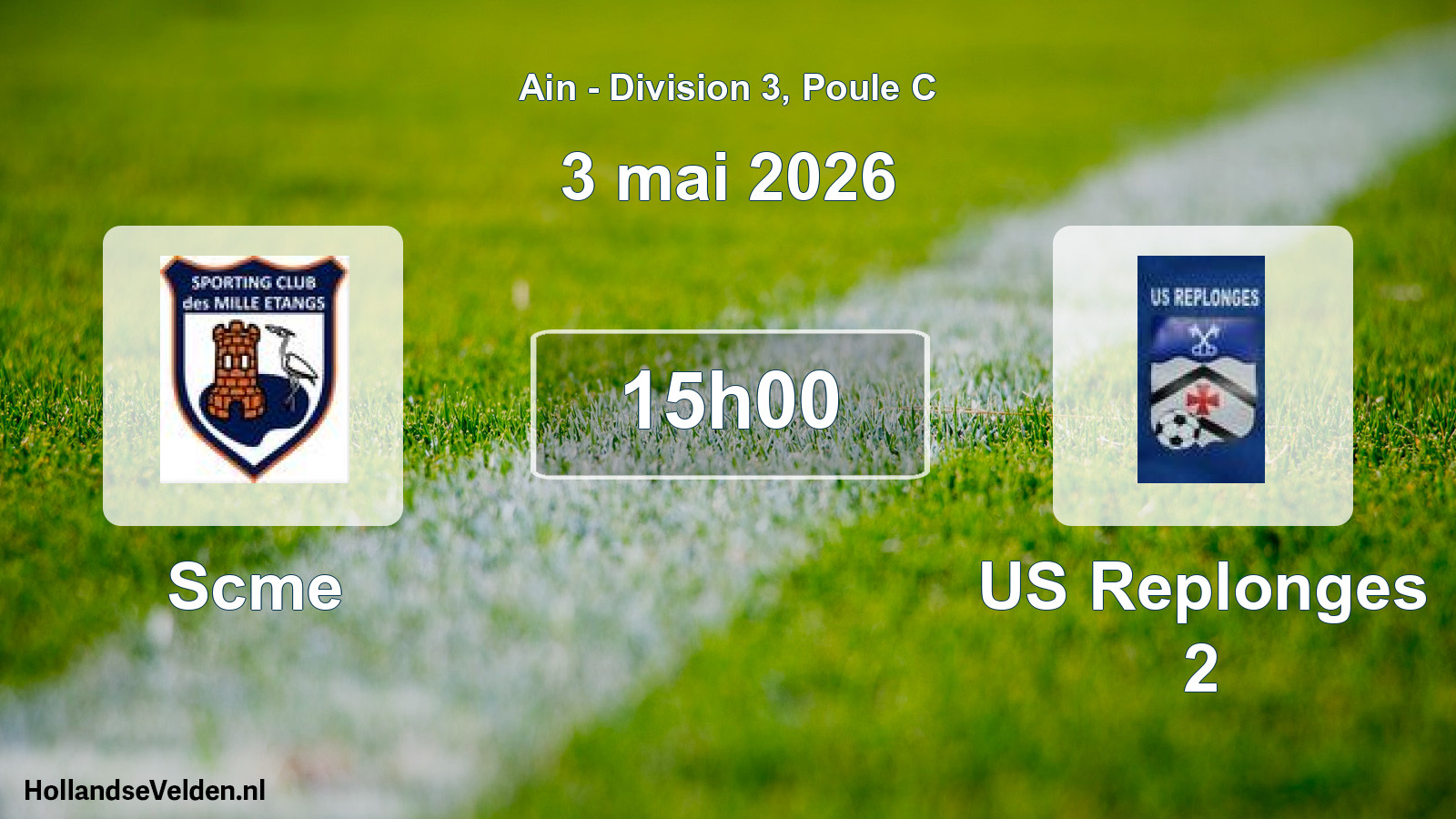 Geplande wedstrijd: Scme - US Replonges 2 (3 mei 2026)