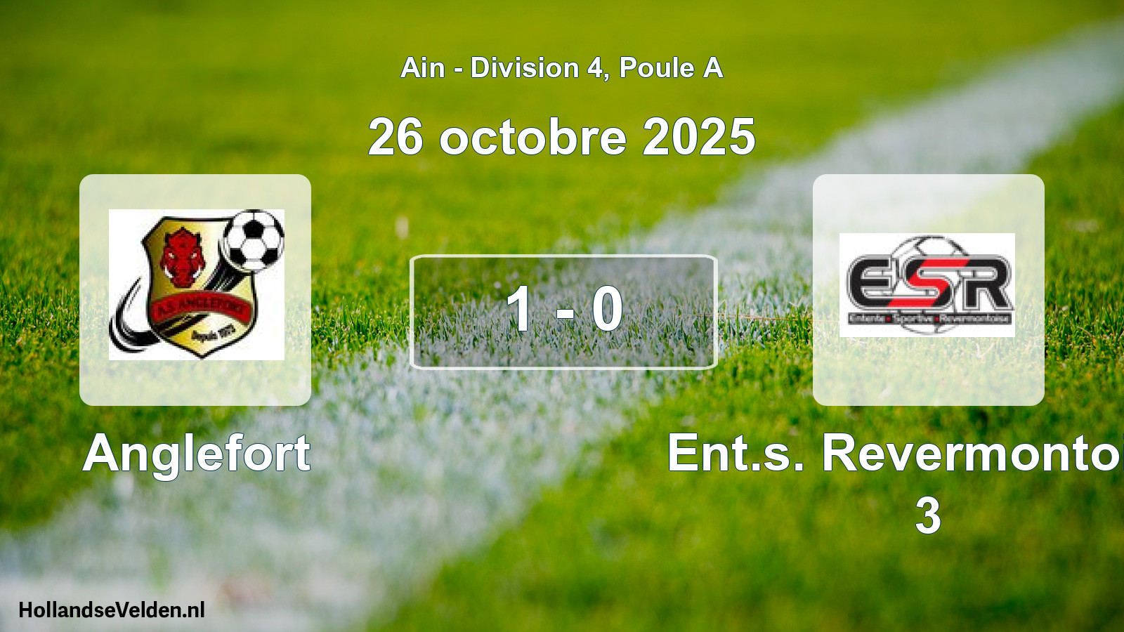 Gespeelde wedstrijd: Anglefort - Ent.s. Revermontoise 3 1 - 0 (26 oktober 2025)