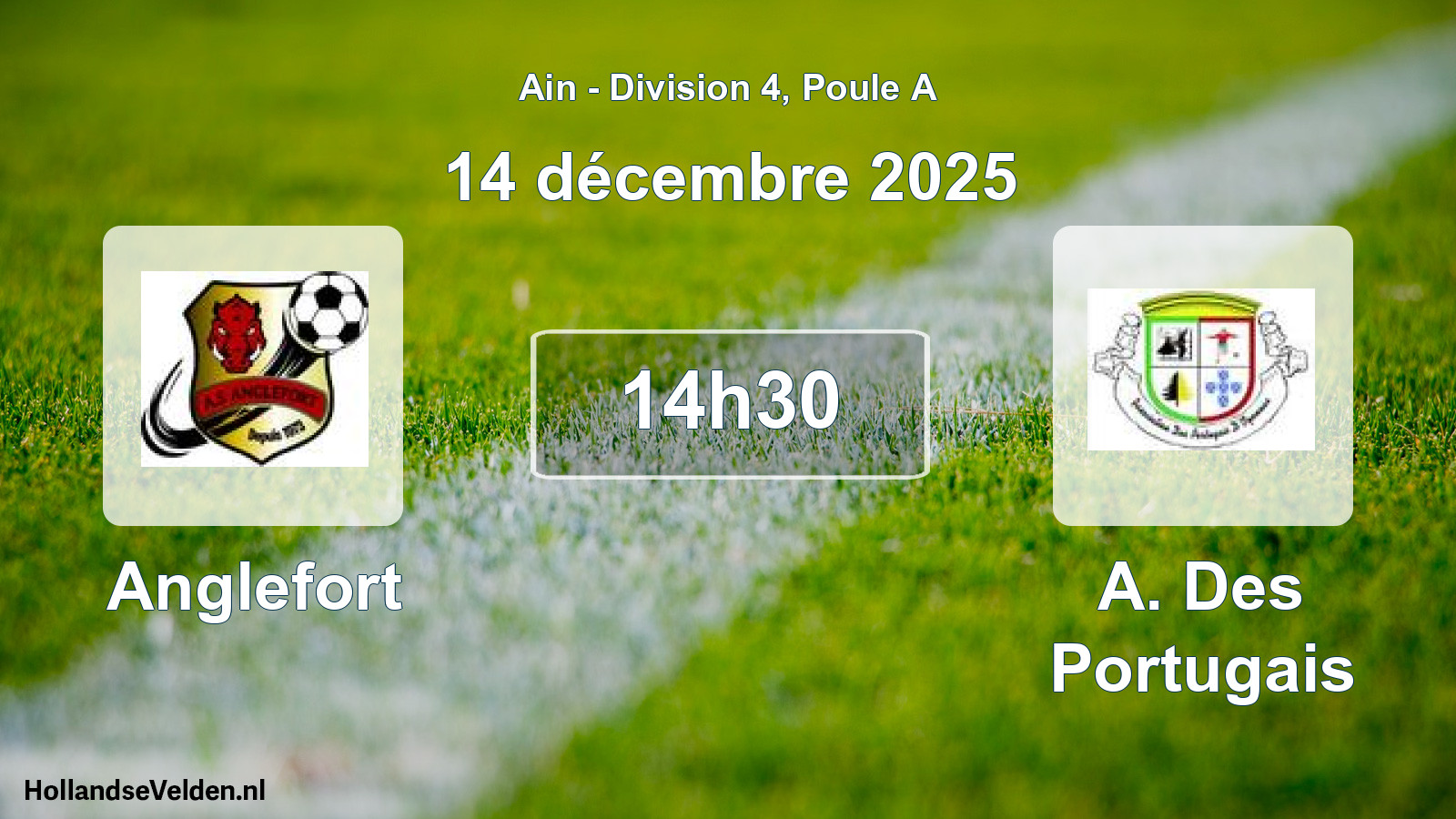 Geplande wedstrijd: Anglefort - A. Des Portugais (14 december 2025)