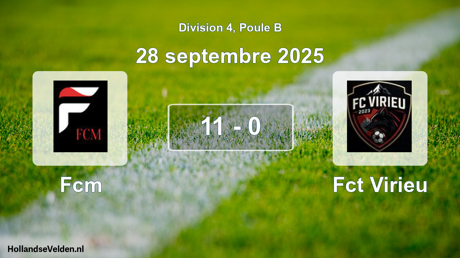 Gespeelde wedstrijd: Fcm - Fct Virieu 11 - 0 (28 september 2025)