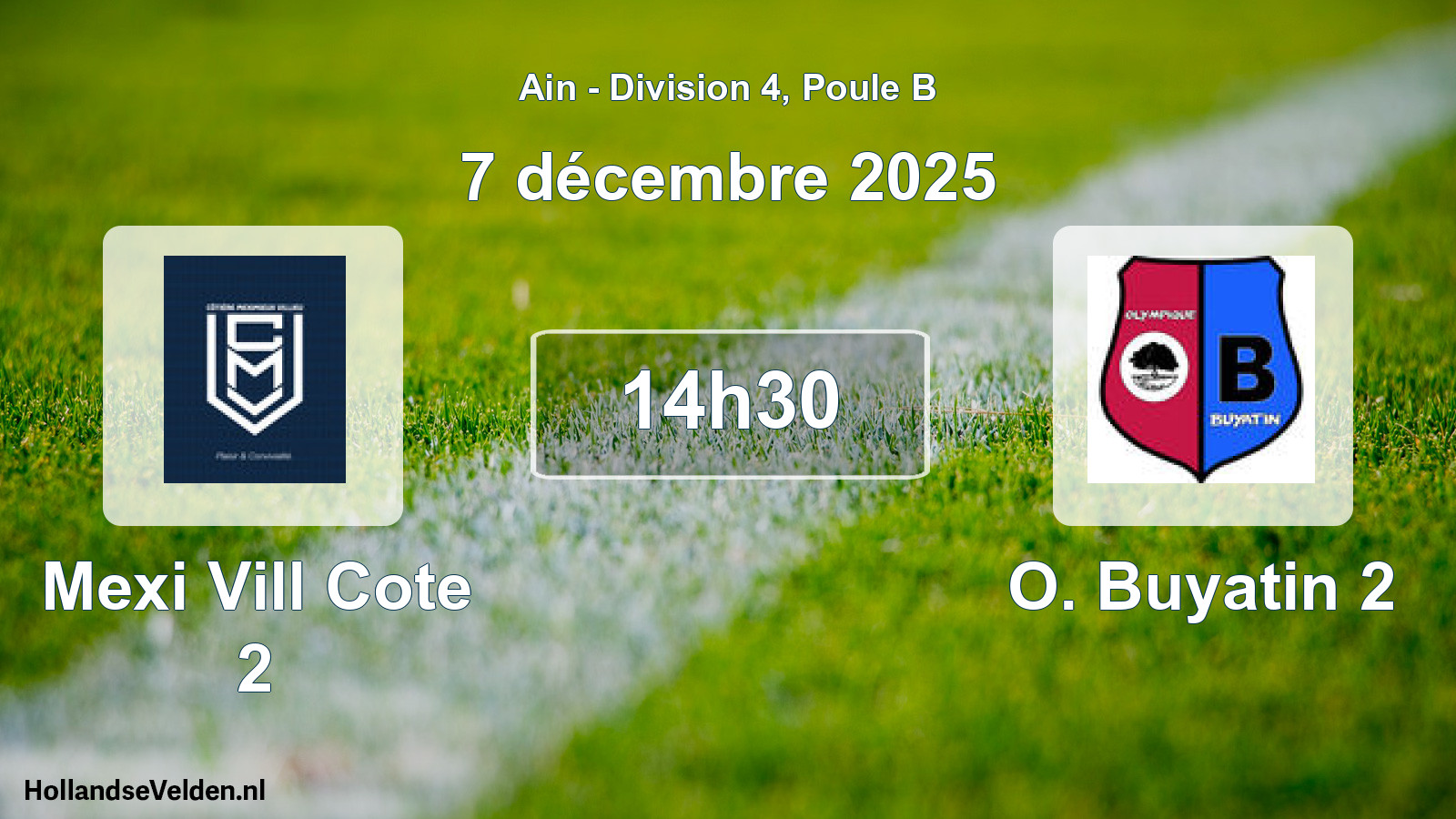 Geplande wedstrijd: Mexi Vill Cote 2 - O. Buyatin 2 (7 december 2025)