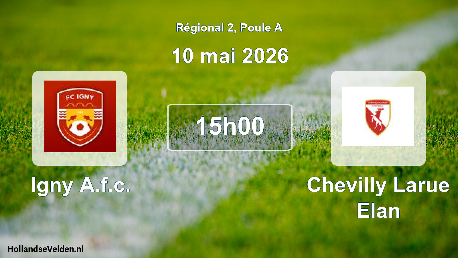 Geplande wedstrijd: Igny A.f.c. - Chevilly Larue Elan (10 mai 2026)