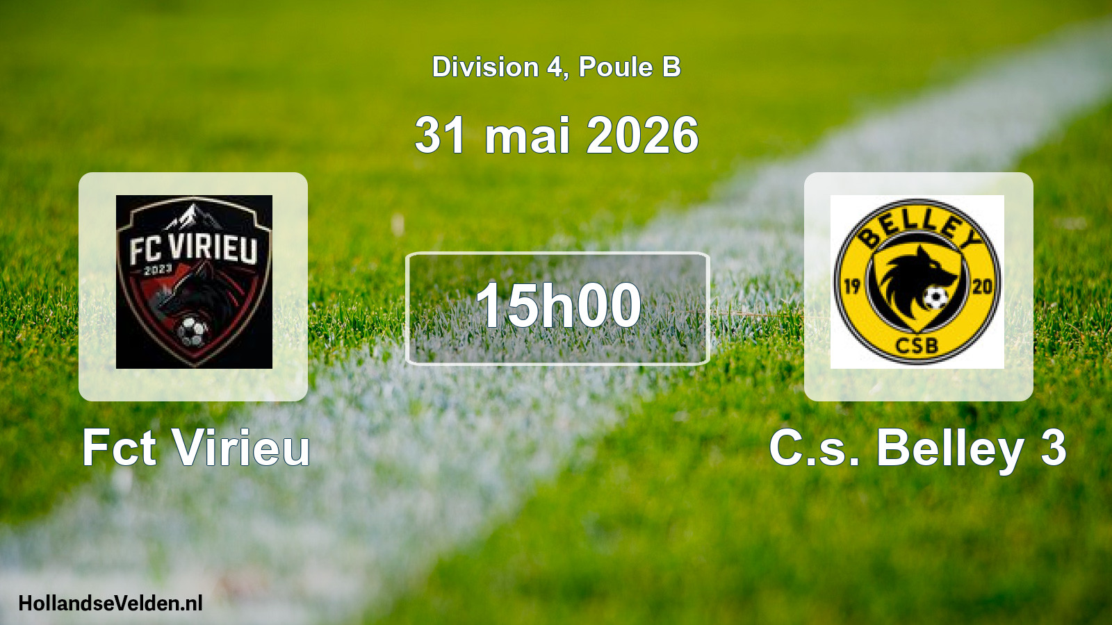 Geplande wedstrijd: Fct Virieu - C.s. Belley 3 (31 mei 2026)