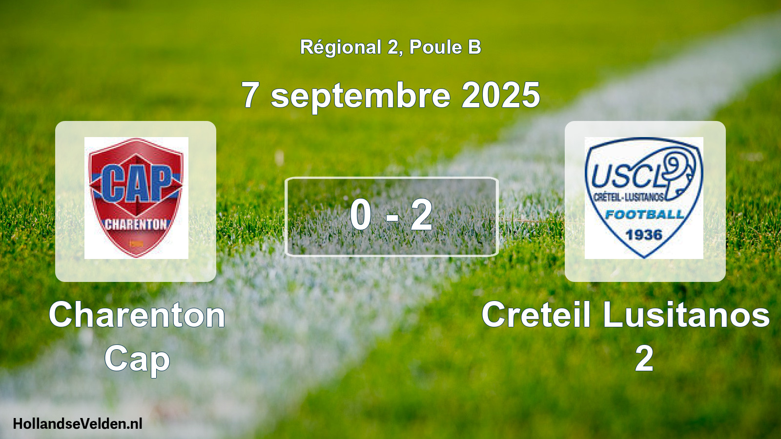 Gespeelde wedstrijd: Charenton Cap - Creteil Lusitanos F. 2 0 - 2 (7 septembre 2025)