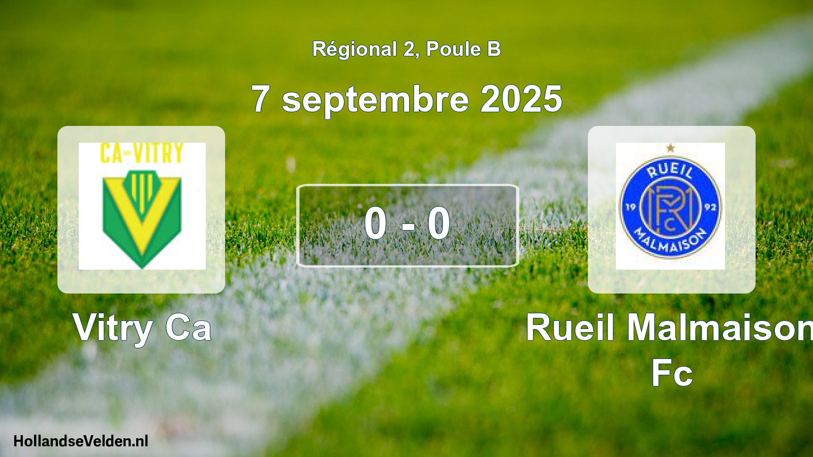 Total number of matches played: Vitry Ca - Rueil Malmaison Fc 0 - 0 (7 September 2025)