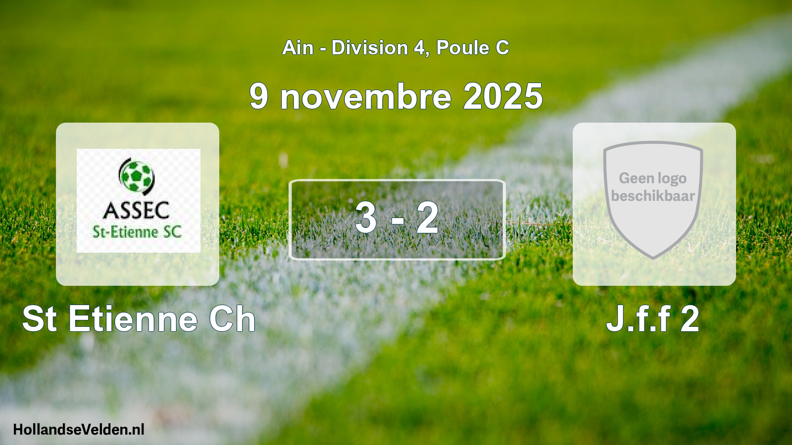 Gespeelde wedstrijd: St Etienne Ch - J.f.f 2 3 - 2 (9 november 2025)