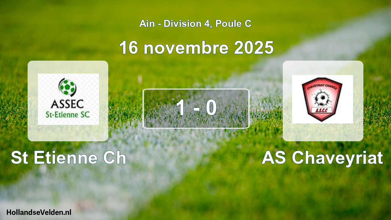 Gespeelde wedstrijd: St Etienne Ch - AS Chaveyriat 1 - 0 (16 november 2025)
