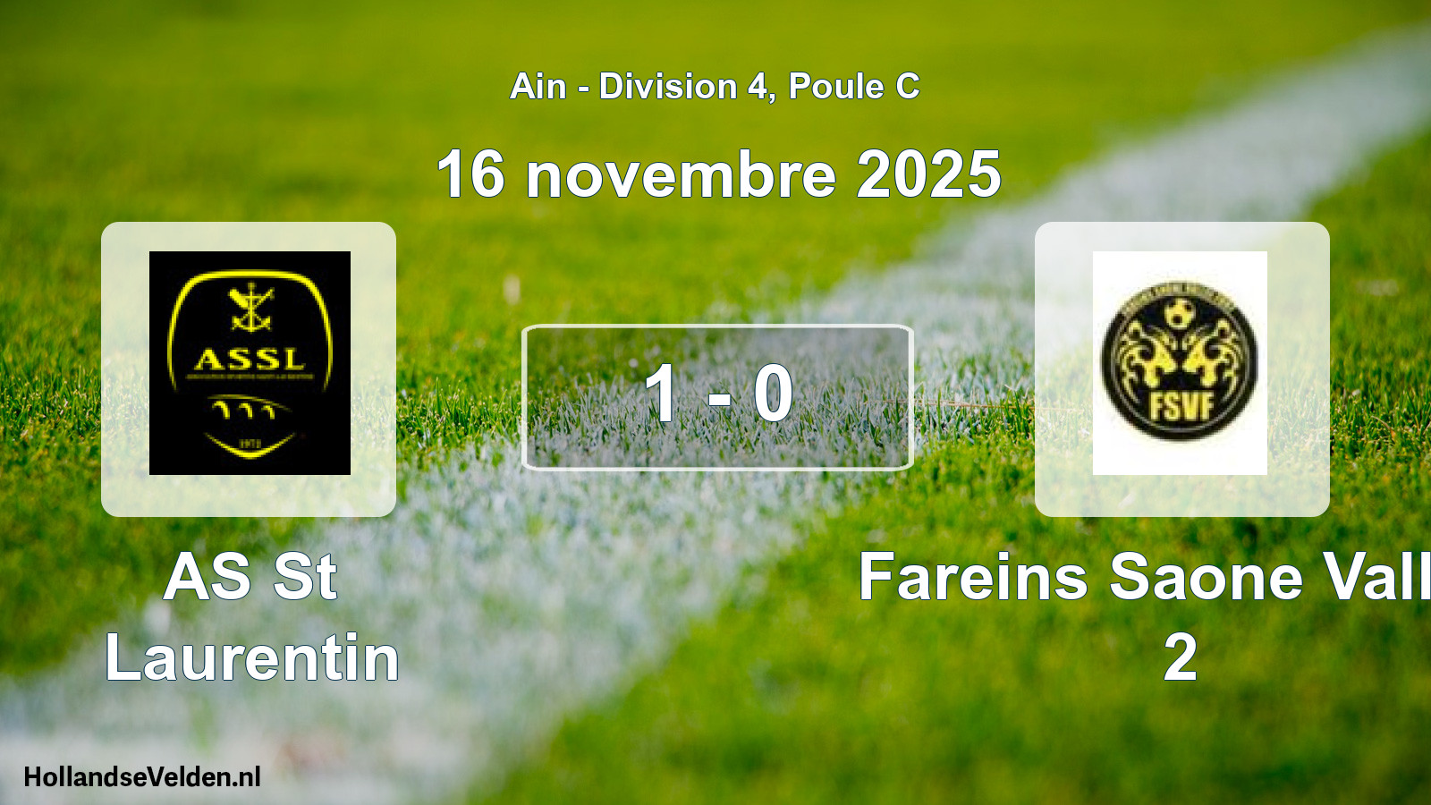 Gespeelde wedstrijd: AS St Laurentin - Fareins Saone Vallee 2 1 - 0 (16 november 2025)