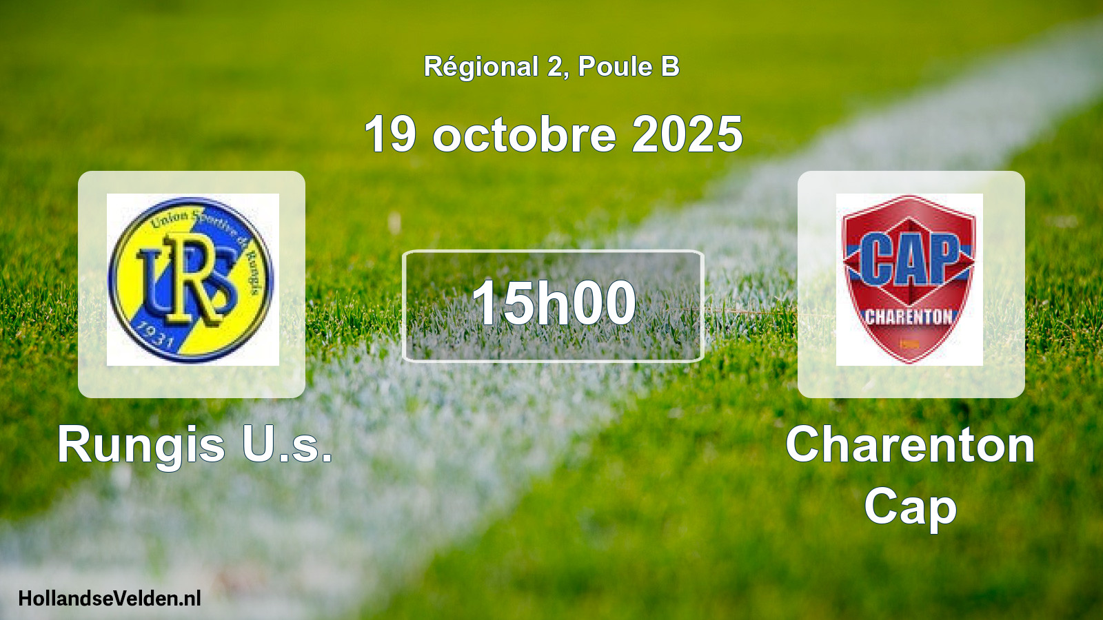 Geplande wedstrijd: Rungis U.s. - Charenton Cap (19 oktober 2025)