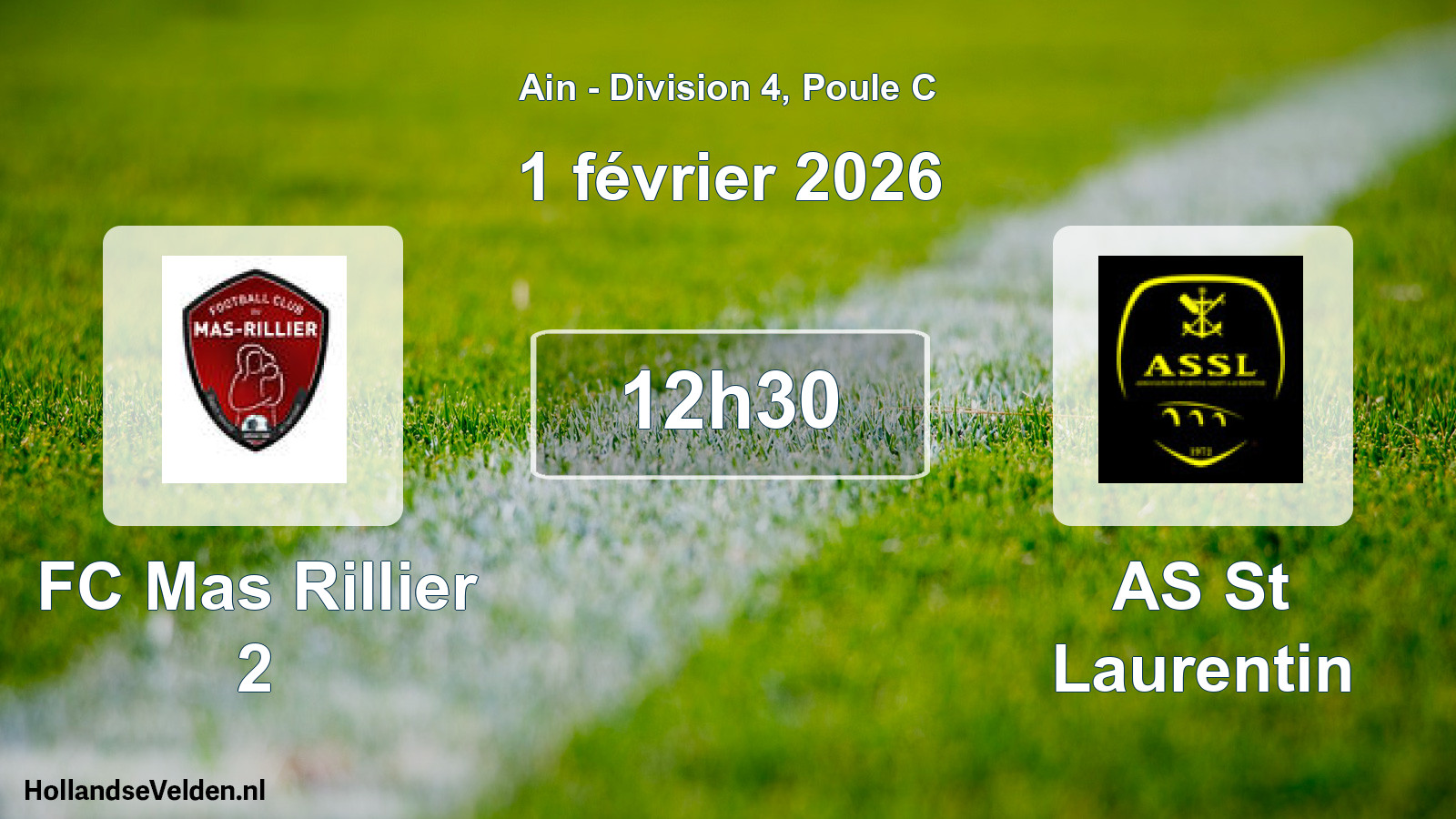 Geplande wedstrijd: FC Mas Rillier 2 - AS St Laurentin (1 februari 2026)