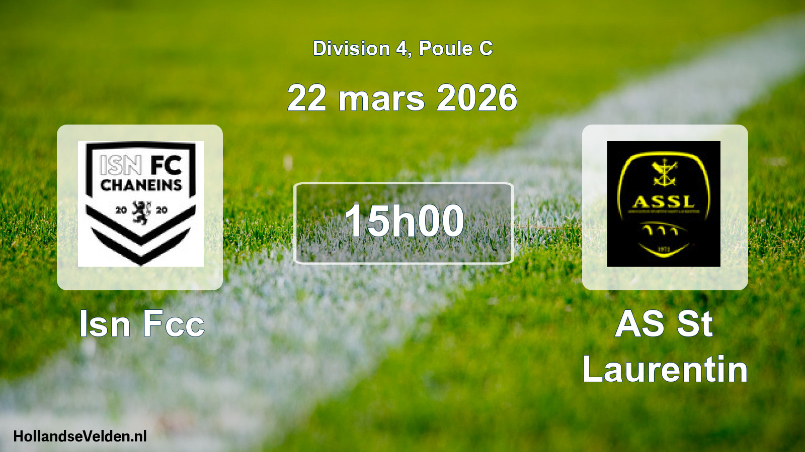 Geplande wedstrijd: Isn Fcc - AS St Laurentin (22 maart 2026)